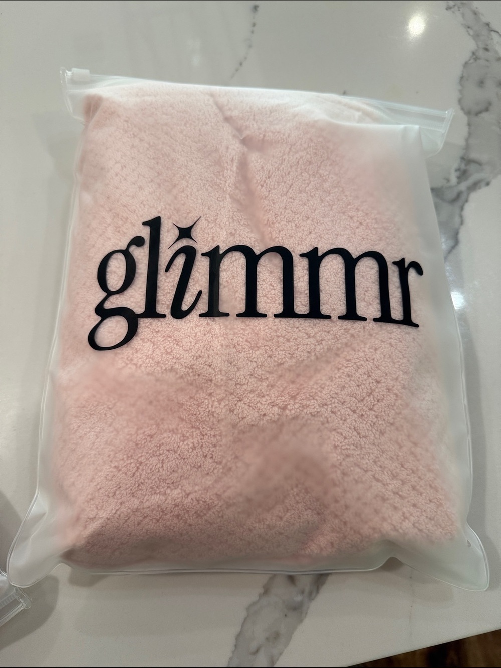 Glimmr Plush Pink Hair Towel Blanket